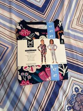 Member's Mark Girls 4-Piece Organic Cotton Floral Pajama Set, Size 4T